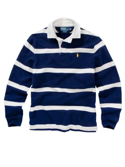 Polo Ralph Lauren Stripe Rugby Shirt, Navy/white