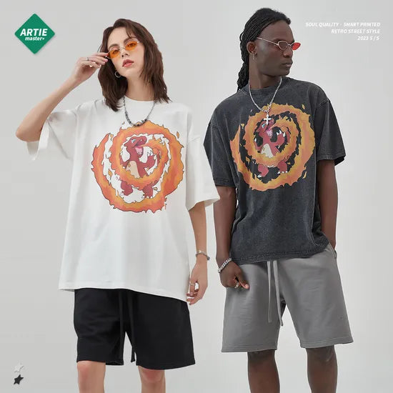 Retro white t-Shirt casual