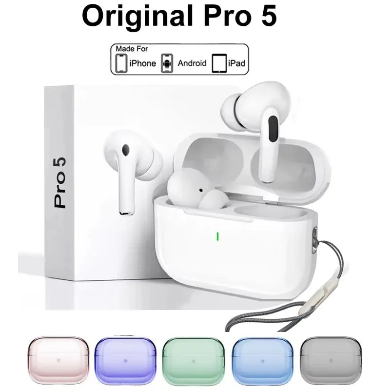 Original Pro 5 TWS Max Wireless Bluetooth Earphones Sport Earbuds  In Ear Noise Cancelling Headset For iPhone Android Headphone