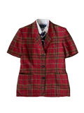 BURBERRY HEMP RED MONOGRAM ICONIC BLAZER