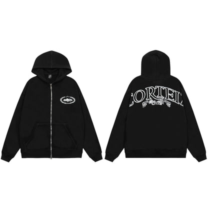 Corteiz RTW Superior Royale Zip Hoodie - Black (SET)