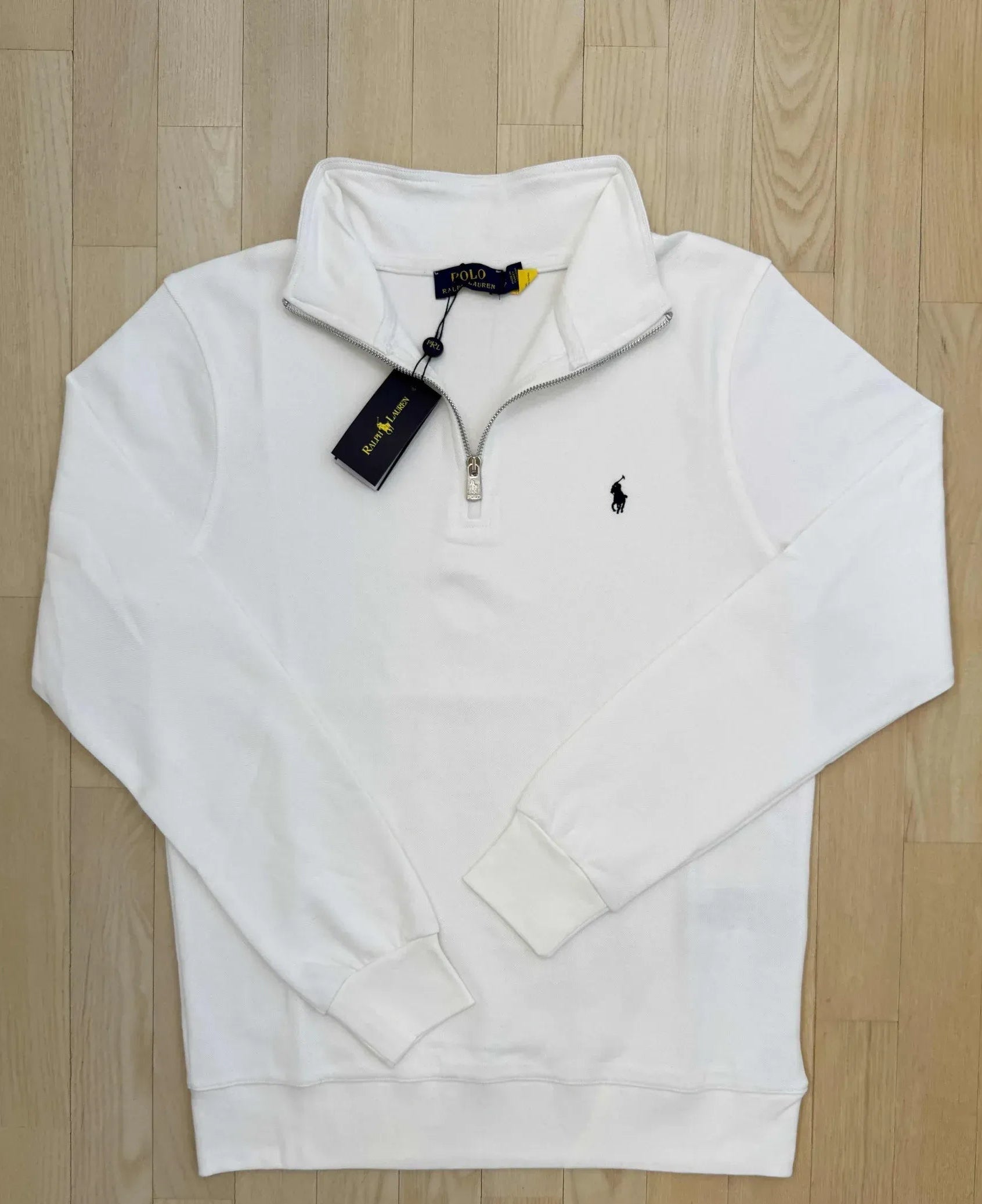Ralph Lauren Quarter Zip WHITE sweater